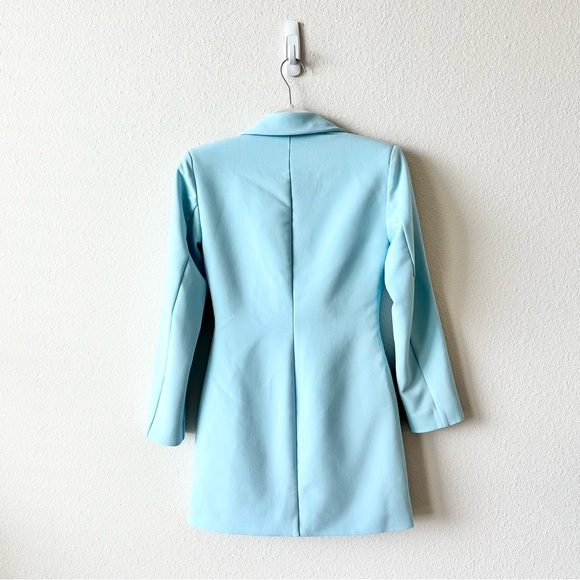 Abercrombie & Fitch Wrap-Front Blazer Dress in Blue Size XS - Picture 4 of 9